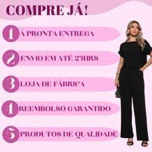 Women's Set Wide Leg Pants Cropped Trousers With Elastic Waist Casual Versatile - Màu be - Xem 6