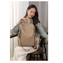 High Quality PU Leather Women's Backpack Medium Spacious With Shoulder Strap 608 - màu đen - Xem 6