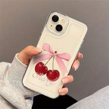 Cute Cherry Pattern Full Protection Anti-Drop Phone Case Compatible With Iphone 16/15/15Pro/15ProMax/14/13/12/11/Xs MAX Series, Phone Protective Cover
