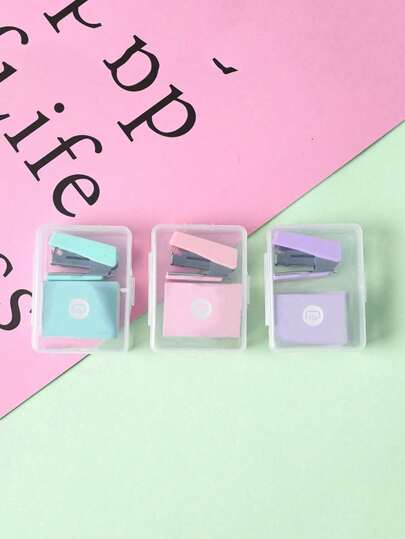 1/2/3pcs Mini Stapler With Staples - Small Cute Stapler For Desk - Portable Small Stapler With Staples, Metal Standard Staples Desktop Stapler For Office Back To School,Back To School,School Supplies