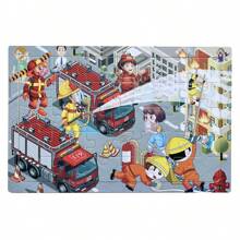 1 件 30 片木制拼图儿童卡通动物车辆拼图游戏儿童学习益智玩具、拼图、拼图、木制拼图、拼图、儿童玩具、拼图