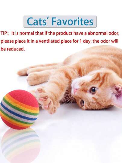 3/ 10 كرات من الرغوة لعب تفاعلي للقطط، كرات صلبة مرنة، مجموعة ألعاب مناسبة للداخل والخارج لجميع القطط، الألوان متنوعة وترسل بشكل عشوائي
