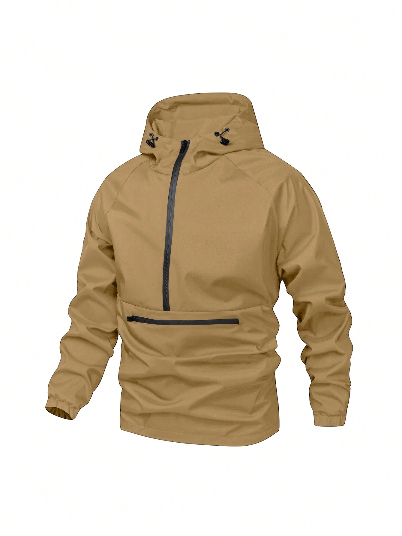 معطف رياضي أنيق وعملي نصف سحاب مقاوم للماء وللرياح