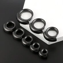 2PCS New 316 Stainless Steel Ear Gauges Tunnels Plugs Expander Stretchers Hypoallergenic Piercing Women Body Jewelry