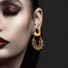 2PCS New 316 Stainless Steel Ear Gauges Tunnels Plugs Expander Stretchers Hypoallergenic Piercing Women Body Jewelry