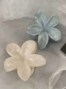 2/1 pieza Clips para el cabello con forma de flor para mujeres, tamaño 8cm/3.15 pulgadas, Clips para el cabello con flores de moda, Pinzas para el cabello/Pinzas de garra, Pinzas para el cabello, Pinzas para el cabello, Pinzas para el cabello, Accesorios de playa