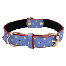 1pic 手工制作的狗项圈采用可调节的柔软皮革，适合小型、中型和大型犬，Collar Perro（由于产品都是手工制作的，工艺细节略有不同。） - 彩色 - 查看 12