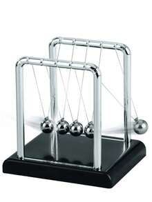 Pêndulo de Newton - 9cm Enfeite Decoração p/ Sala Escritório Balance Balls - AG3033 - Preto - Visão 3