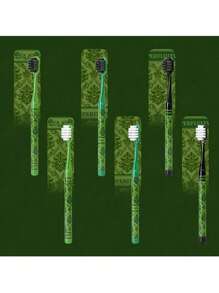 6 件装成人牙刷 - 柔软尼龙刷毛，深层口腔清洁，手动 Unisens，无香味，礼品套装 - 适合家庭使用 - 彩色 - 查看 1