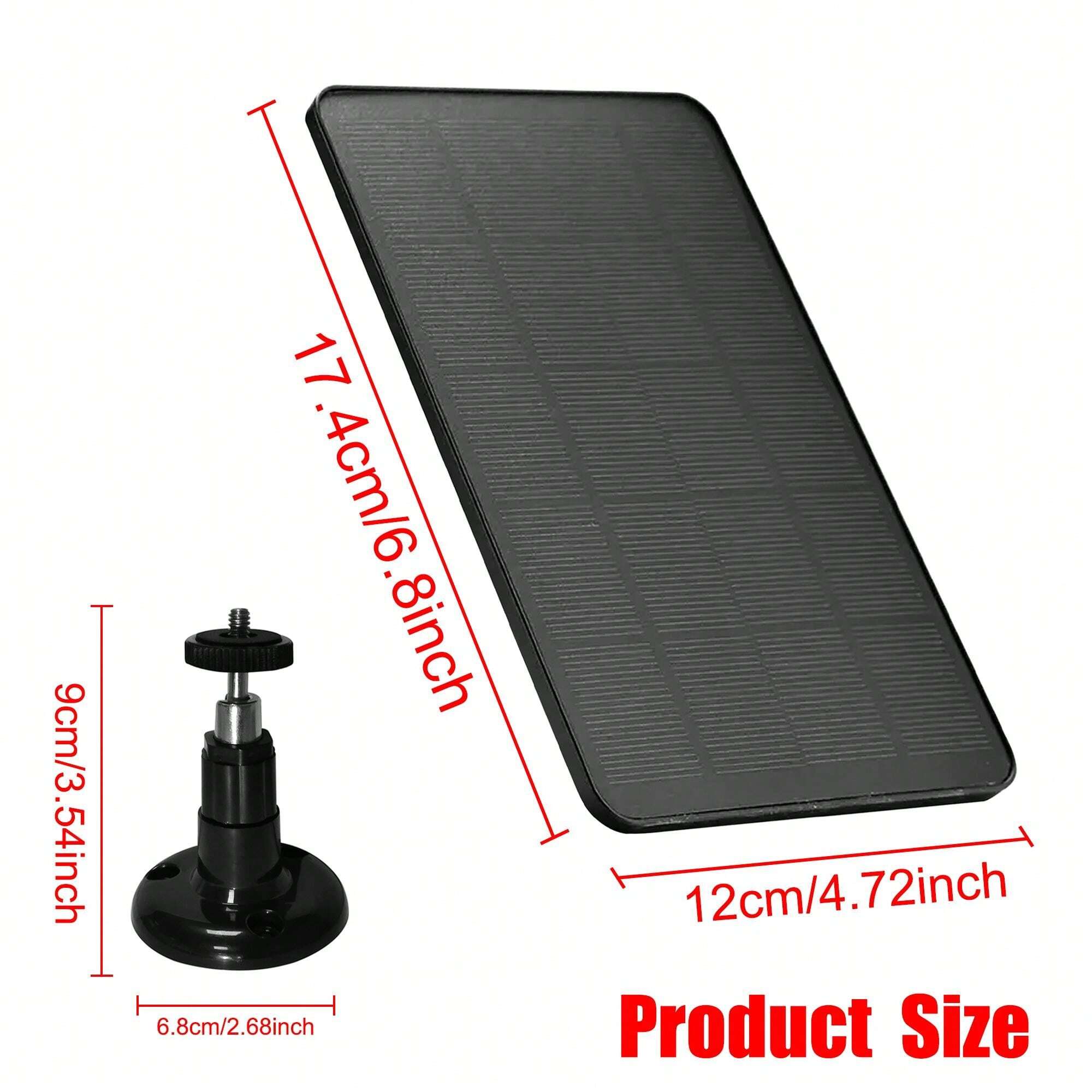 Solar Panel Charger For Low-Voltage Security Cameras, Compatible With