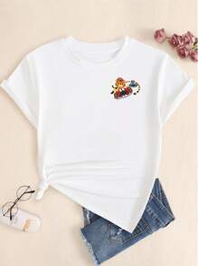 Tiger T-Shirt Streetwear Style Cotton Women's Blouse Comfort Soft Elegant Summer - trắng - Xem 2