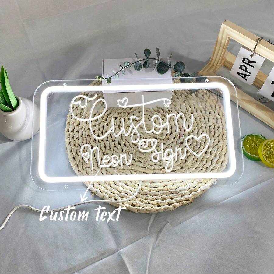 Custom Neon Sign Wedding Decor Room Decor,USB Engrave Neon Sign, Back To School Custom Happy Mother's Day Neon Sign Personalized Led Neon Sign For Wall Business Bar Home Shop Bedroom Decor.