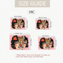 1PC Love Is Evil" Tiger Canvas Art Poster - Vintage-Inspired, Bezramowa Dekoracja Ścienna Do Salonu, Sypialni, Biura Domowego