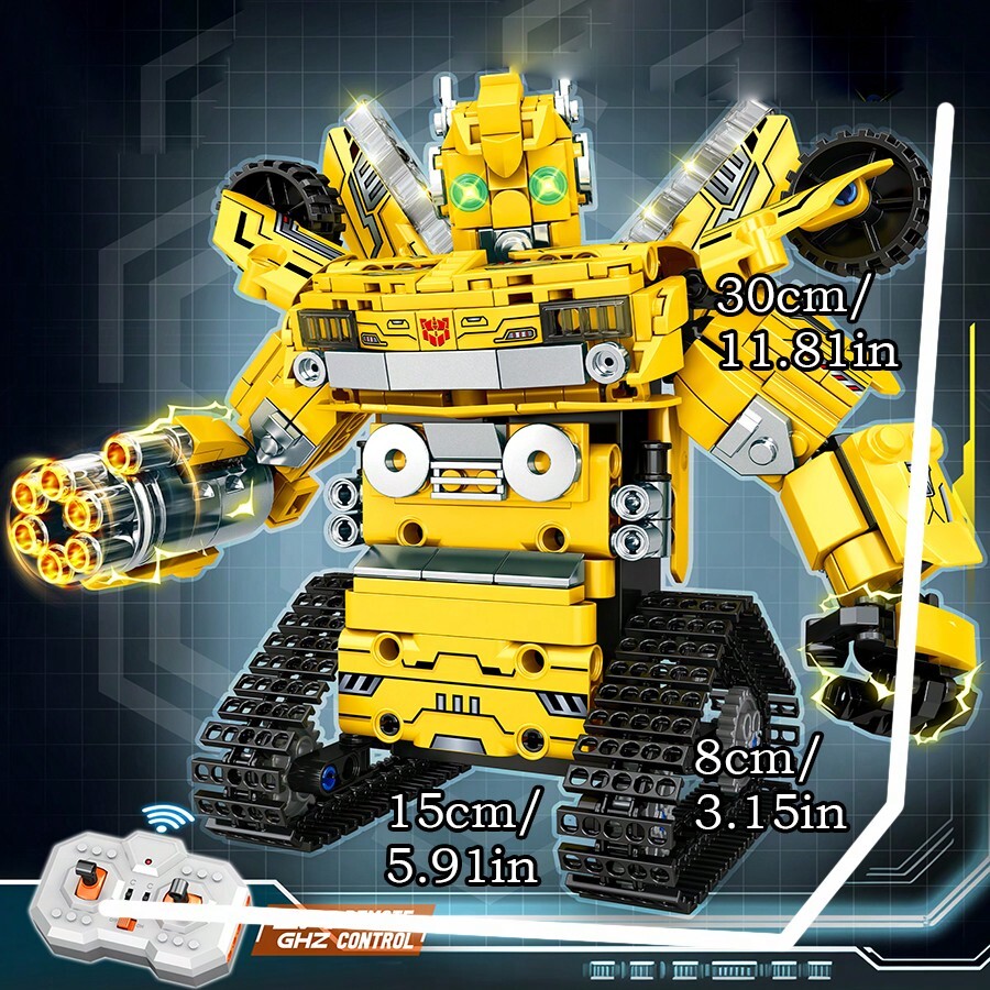 2.4G Remote Control Robot Block Puzzle Set DIY Children's Toy Remote ...