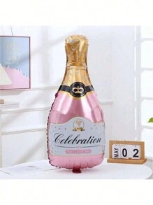 1PC/2PCS Creative Champagne Bottle Shaped Aluminum Foil Balloon, Party Supplies, Festival Decoration, Birthday Party Supplies, Home Decoration, Scene Setting, Wedding Supplies - Multicolor - View 16