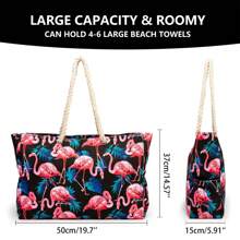 Beach Bag For Women, Large Waterproof Tote Bag With Zipper, Perfect For Beach, Swimming And Pool Activities (Random Pattern) - Multicolor - View 3