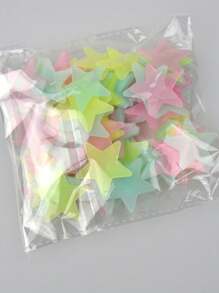 100pcs Self-Adhesive Cartoon Glow In The Dark Stickers For Luminous Star Room Decorations,Stickers,Wall Decal, Vinyl Decal For Home Decorations,Spring Decoration Items Refresh Your Home,Rama Decoration Stickers Gifts Birthday Graduation Back To School School Supplies