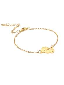 1 pieza Pulsera de pie de bebé personalizada de acero inoxidable, diseño único, el amor de los padres, regalo para Navidad y Día de San Valentín