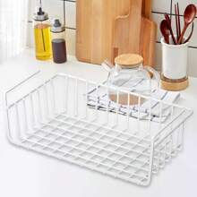 Wire Storage Basket Under Shelf, Wire Space Saver, Multi-Function Wire Basket, Sliding Basket, White 26x22cm - 白色 - 查看 4