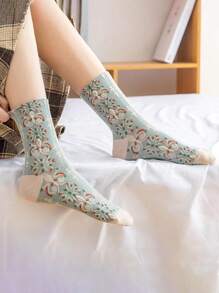 5 Pairs Vintage Mid-Calf Socks For Women, Versatile Short Socks, Low-Cut Retro Design, Suitable For Students In Autumn/Winter
