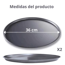 Set Of 2 Non-Stick Pizza Baking Tray Molds - 36公分 - 查看 3