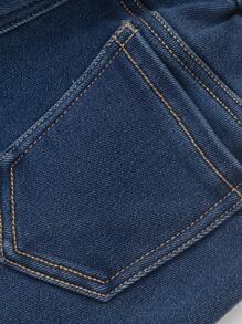 Balabala Pantalones vaqueros forrados térmicamente para niñas preadolescentes, cálidos y con estilo, Jeans de invierno 2024