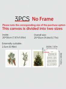 4pcs Phong cách cổ điển Giáng sinh Phòng trưng bày , O Đêm Bản nhạc , Mùa Đông Thực vật & Quả mọng , Fir Cây , Quả thông tranh sơn dầu Nghệ thuật In , Có thể tháo rời & Có thể tái sử dụng Trang trí tường Đối với Nhà nông , Chiếc lò sưởi , Phòng ngủ , Phòng khách , Quà tặng ngày lễ - Không có khung - Nhiều màu - Xem 11