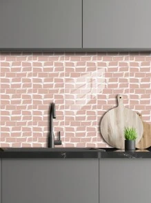 10片装大理石纹格子图案PVC仿瓷砖贴纸墙纸壁纸DIY拼接自粘可移除墙面装饰贴墙面家居装饰脏遮丑厨房卫生间客厅墙面空间美化改造贴纸可撕墙板墙纸壁纸春季装饰用品焕然一新家居 - 彩色 - 查看 28