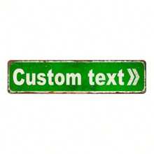 1 件定制街道标志箭头金属牌匾，带文字，个性化礼物 16 英寸 X 4，房间装饰，美学装饰，卧室，家庭，房屋 - 彩色 - 查看 9