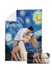 1pc Custom Photo Blanket, Custom Christmas Gifts Blanket, Bedding Blanket ,Custom Blanket For Bed ,Personalized Blanket Funny Design With Photos, Personalized Photo Blanket, Custom Christmas Gift Blanket ,Best Friend Blanket, Family Gift, Birthday Gifts, Gift For Family/Friend/Girlfriend/Boyfriend/Mom/Dad