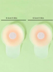 5 Pairs Women's Reusable & Lift-Up & Sticky Bra Nipple Covers,Suitable For Women With Small Breasts And Round Skin Color Silicone Breast Augmentation Straps, Helping To Lift The Breasts Upwards With Silicone Breast Patches, Preventing Private Areas From Being Exposed - Beige - View 3