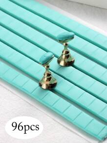 Manicure Clay, klej wielokrotnego użytku, zdejmowana podstawka do zdobienia paznokci, do ćwiczeń ekspozycyjnych sztucznych końcówek paznokci, 3 kolory DIY Nail Art Sticky Plasticine Non Stick Hand Clays - Wielokolorowe - Zobacz 9