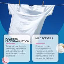 High-Efficiency Laundry Detergent Enzyme - Powerful Stain And Grease Remover, Deeply Clean Stubborn Stains - White - View 6