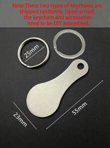 1pc Metallic Stainless Steel Keychain With Key Ring, Clasp, Pushcart Unlocker Head & Decorative Pendant,Reuse Shopping Cart Token Key Ring Trolley Alloy Key Chain Accessories KeyringCharms Metal Keychains Carts Coin Holder