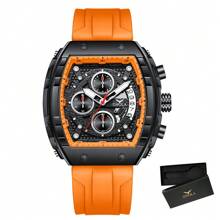 ONOLA Reloj deportivo de alta calidad de la marca ONOLA para hombres, con esfera luminosa, cuarzo, multifuncional y cronógrafo