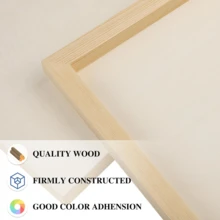 4/2/1 Confezioni di pannelli in legno (15x58 cm), spessi 2,1 cm, adatti per pittura, DIY, artigianato, tavolette profonde, insegne di legno bianche per pareti, casa, ufficio, scuola - Albicocca - Visualizzare 3