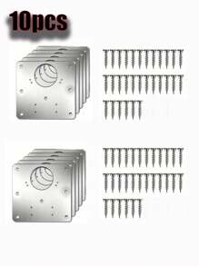 2/4/6/8/10/12/16/20pcs Stainless Steel Cabinet Door Hinge Repair Plate Furniture Cabinet Door Hinge Fixing Installation Piece Hinge Hole Repair Tool With Screws