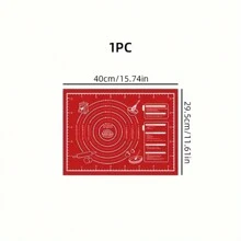 Tapete de silicona antiadherente para hornear, apto para pizzas y pasteles - Herramienta de cocina fácil de limpiar para panaderos y entusiastas de la cocina en el hogar, disponible en color rojo, en tamaños grande (23.62x18.3 pulgadas) y pequeño (15.74x11.61 pulgadas) - Multicolor - View 11