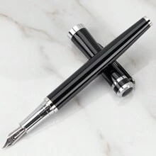 1 pièce de stylo plume de marque haut de gamme en métal pour homme d'affaires, cadeau de bureau, stylo d'écriture