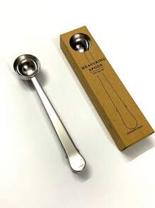 1 thìa cà phê 2 trong 1 bằng thép không gỉ kẹp thìa cà phê có kẹp niêm phong, kẹp túi đựng thìa thủ công nhà bếp, thìa đong bằng thép không gỉ sáng tạo có thể tái sử dụng, phụ kiện nhà bếp màu vàng cho người yêu thích cà phê espresso và cà phê, đồ trang trí cà phê espresso tại quán cà phê, thích hợp cho cà phê, sữa bột, yến mạch, gia vị, trà, kem, gia vị, thích hợp cho việc làm bếp, đồ dùng nhà bếp trở lại trường học - bạc# - Xem 23