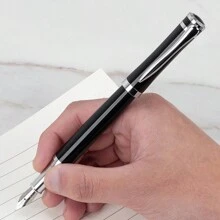 1 pièce de stylo plume de marque haut de gamme en métal pour homme d'affaires, cadeau de bureau, stylo d'écriture