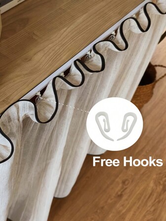 1 件，质朴的仿亚麻纹理短窗帘布 - 适用于厨房、餐厅橱柜和门道，易于清洗，光线过滤农舍装饰