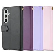 ZZXX Phone Holder Luxury Wallet Small Fragrance Zipper Multi Card Slot Photo Frame Kickstand With Hand Strap Magnetic Flip High-Quality Artificial Leather Case Compatible With Iphone Compatible With Samsung Galaxy Compatible With Xiaomi Redmi Compatible With Huawei Honor Moto OPPO Fashion Shockproof Protective Card Bag Waterproof Anti-Fall Scratch Resistant Full Cover