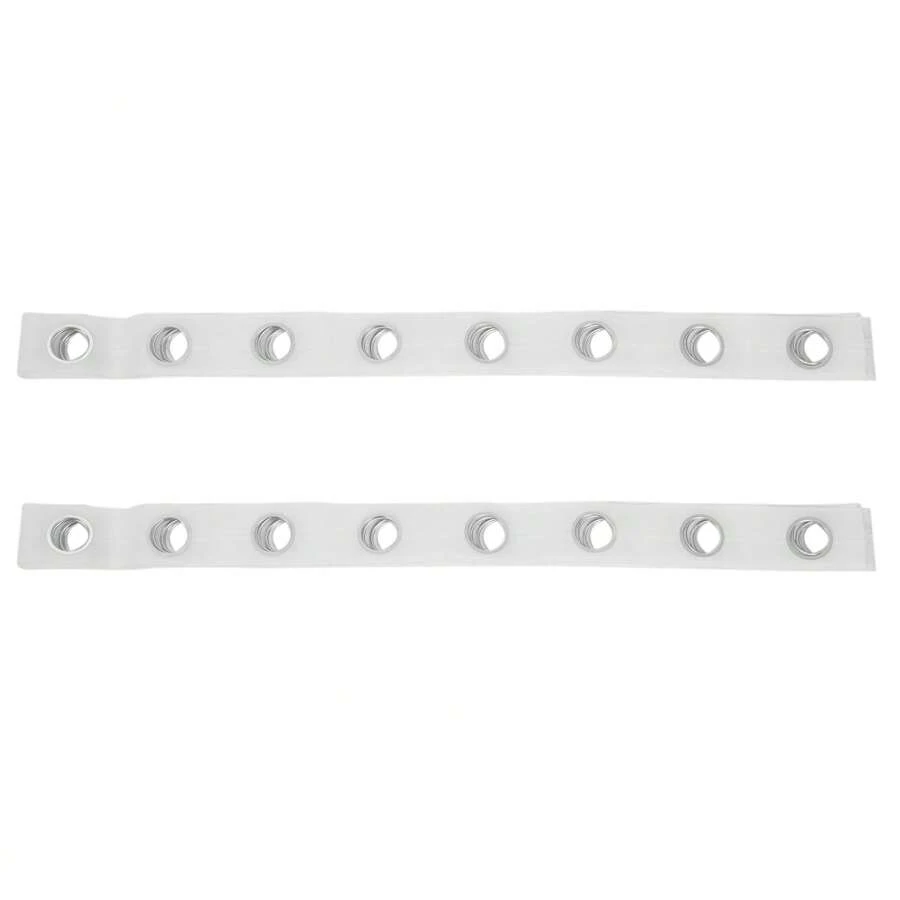 2X 5M Eyelet Curtain Tape 40 Rings Accessories Sewing Silver Curtains Blinds New - Multicolor - View 1