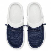 EARLDE Zuecos para hombre, zapatos de jardín, zuecos con soporte para el arco, zapatillas informales con cordones, sandalias ligeras sin cordones con parte superior transpirable