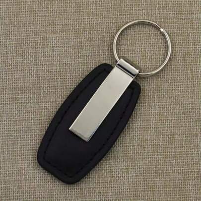 Chaveiro com logotipo personalizado, fabricação de couro e metal, acessórios de hardware, fivela, pingente de chave de carro, presente moderno