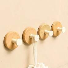 Wooden Wall Hooks - Multi-Purpose Hooks For Keys, Jewelry, Towels, Clothes, Kitchen, Bathroom, Rust & Mildew Resistant, Strong Load Bearing Capacity, No Drill Required,Bathroom,Kitchen,Bathroom Organizer,Garden Lights,Wall Hanging Hooks,Christmas Decoration,Key Holder,Key Holder Wall,Key Hanger
