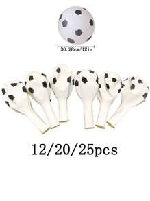 12英寸 12/20/25个/套 足球乳胶气球装饰 - 彩色 - 查看 7