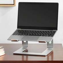 Laptop Stand For Desk Notebook Cooling Desktop Bracket Detachable Aluminum Laptop Riser Computer Stand Ergonomic Laptop Holder Compatible With MacBook - Black - View 1