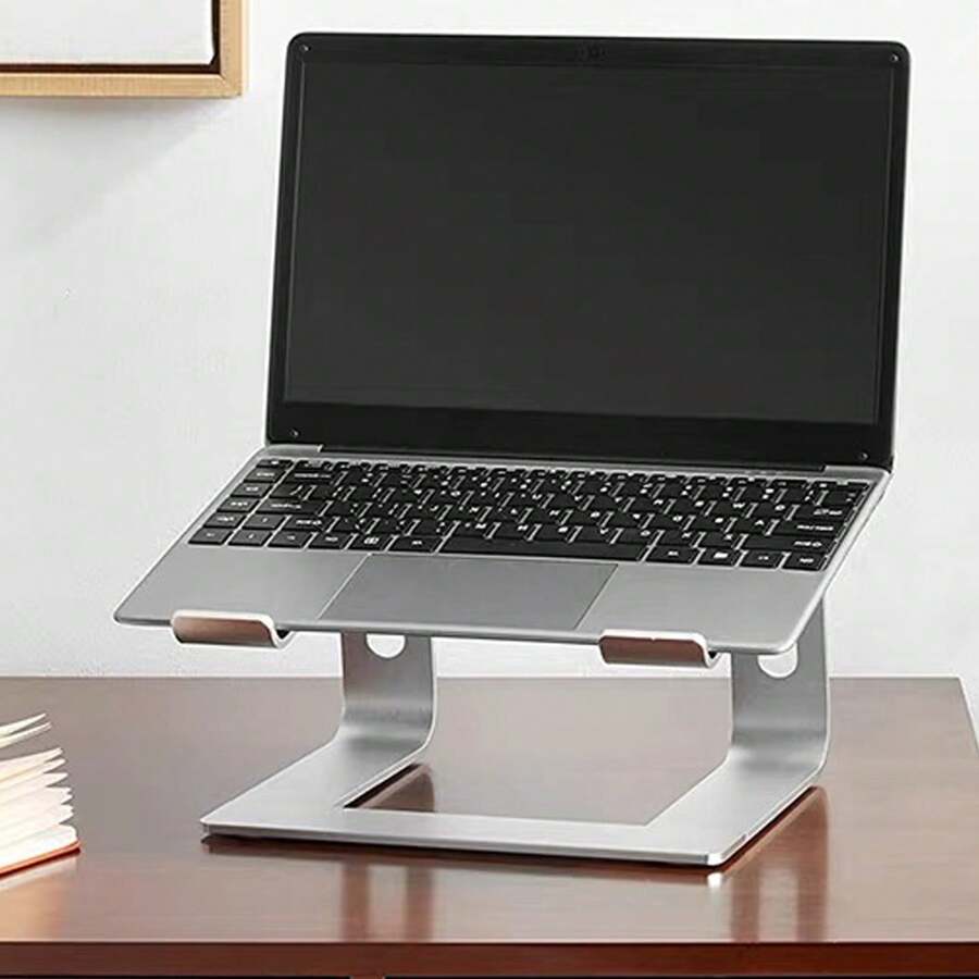 Laptop Stand For Desk Notebook Cooling Desktop Bracket Detachable Aluminum Laptop Riser Computer Stand Ergonomic Laptop Holder Compatible With MacBook - Black - View 1